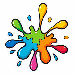 illustration of a splash of paint