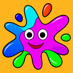 illustration of a splash of paint