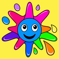 illustration of a splash of paint