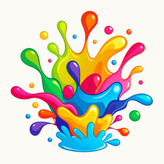 illustration of a splash of paint