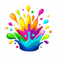 Fototapeta na wymiar illustration of a splash of paint