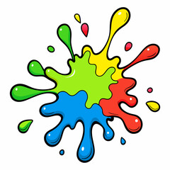 illustration of a splash of paint