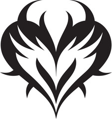 Stylish Minimalist Heart Contemporary Black Vector Graphic Design with Decorative Elements Sleek Vector Heart Sophisticated Black Vector Graphic Design with Abstract Accents