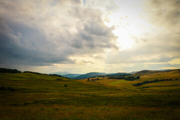 Obraz premium sunset over the mountains