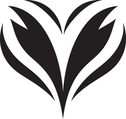 Nocturnal Noir Chic Abstract Black Heart Vector Eclipse of Emotion Elegant Black Heart Shape Graphic