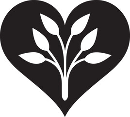 Stylish Heart Icon Abstract Vector Element Chic Black Heart Sleek Decorative Symbol