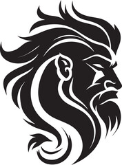 Gothic Grace Chic Black Man Face Vector Graphic Enigma Expression Elegant Abstract Man Face Vector Symbol