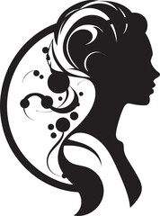 Silent Silhouette Modern Vector Design of Black Woman Face Gothic Gaze Sophisticated Abstract Woman Face Vector Graphic