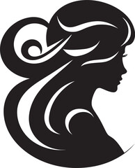 Mystic Muse Elegant Vector Graphics of Black Woman Face Midnight Noir Profile Intriguing Abstract Woman Face Vector Graphic