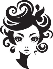 Midnight Serenade Intriguing Vector Design of Black Woman Face in Abstract Form Shadowed Symphony Chic Black Woman Face Vector Design with Abstract Touches