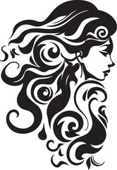 Nocturnal Essence Chic Abstract Woman Face Vector Graphic Enigma Expression Stylish Black Woman Face Vector Art