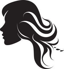 Midnight Majesty Minimalistic Black Abstract Woman Face Ink Intrigue Stylish Abstract Woman Face Vector Art