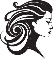 Enigmatic Essence Minimalistic Black Abstract Woman Face Dark Desires Contemporary Abstract Woman Face Vector