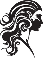 Silent Silhouette Minimalistic Abstract Woman Face Vector Graphic Gothic Gaze Intriguing Black Woman Face Icon