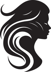 Ethereal Enigma Chic Vector Design of Black Woman Face Midnight Muse Minimalistic Black Woman Face Icon