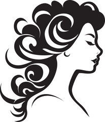 Mystic Magic Sophisticated Vector Design of Black Woman Face Nocturnal Nebula Intriguing Abstract Woman Face Symbol