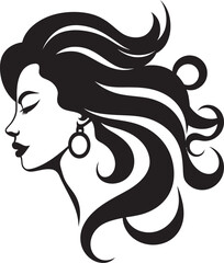 Nocturnal Nebula Intriguing Abstract Woman Face Symbol Enigmatic Elegance Refined Black Abstract Woman Face