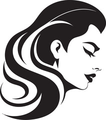 Sleek Shadow Vision Chic Black Woman Face Graphic Chic Complexity Elegant Vector Design of Black Woman Face