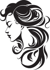 Silent Silhouette Refined Vector Graphic of Black Woman Face Mystic Monochrome Minimalistic Abstract Woman Face Symbol