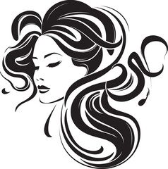 Silhouette Secrets Chic Abstract Woman Face Icon Ethereal Enigma Intriguing Black Woman Face Symbol