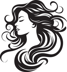 Ethereal Expression Minimalistic Abstract Woman Face Vector Element Sleek Shadow Portrait Elegant Black Woman Face Vector Graphic