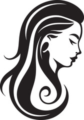 Ink Noir Impression Sophisticated Abstract Woman Face Vector Graphic Silent Silhouette Intriguing Black Woman Face Vector Element