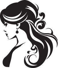 Gothic Gaze Refined Abstract Woman Face Vector Graphic Enigma Essence Stylish Vector Graphics of Black Woman Face