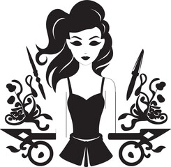Shadowed Sophistication Minimalistic Abstract Woman Face Vector Gothic Glamour Elegant Black Woman Face Vector Art