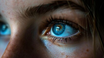 intrigue in the eyes of a student, clearly inspired by the creativity on display in a contemporary art section. generative ai