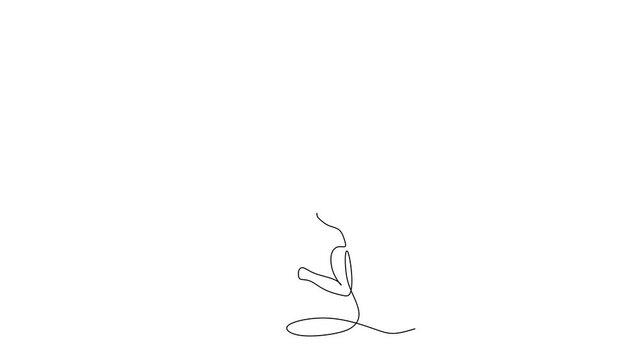 Pregnant woman and mother with baby. Continuous line drawing animation video. Pregnant woman hugging belly line art vector video. happy pregnant woman line art drawing. 4k stock video of a developing 