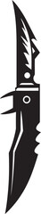 Shadow Blade Modern Black Combat Knife Vector Stealth Striker Stylish Abstract Knife Design