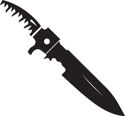 Mystic Marauder Intriguing Combat Knife Symbol Ebony Edge Refined Black Knife Illustration