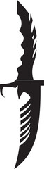 Silent Stalker Chic Vector Knife Graphic Gothic Gladiator Sophisticated Black Knife Element
