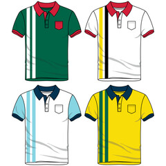 Sleeveless t-shirt set, with fashionable cuts, stripes, and block cuts with fashionable and attractive colors, in different variants making them more dynamic.