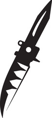Silent Stalker Minimalistic Vector Knife Icon Mystic Martialist Intriguing Black Knife Graphic