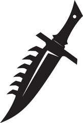 Silent Saboteur Minimalistic Combat Knife Illustration Mystic Militant Intriguing Vector Blade Design