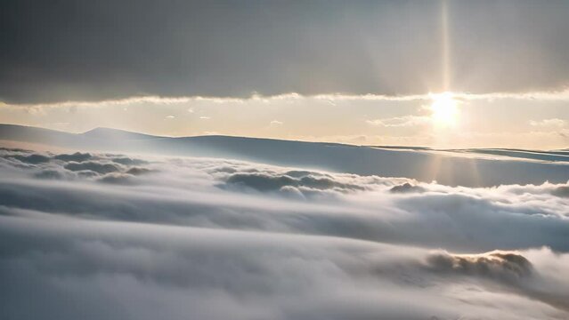 Sun Shining Above Clouds in the Sky