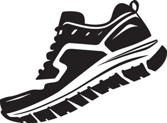 Midnight Maverick Elegant Black Shoe Graphic Ink Innovator Contemporary Vector Sports Shoe