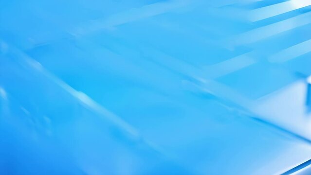 Close-Up of a Blue Glass Tile Wall