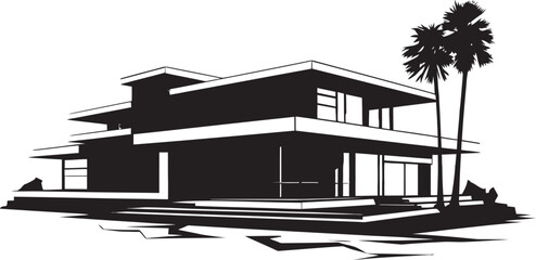 Midnight Metamorphosis Elegant Vector Structure Graphic Ink Illumination Contemporary Vector Architecture Symbol