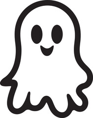 Elf Sized Spectral Wonders Playful Black Ghost Symbols Microscopic Ghostly Delights Mini Vector Designs