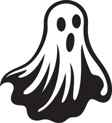 Micro Sized Haunting Charms Adorable Black Ghost Symbols Pocket Sized Ghostly Wonders Quirky Vector Designs