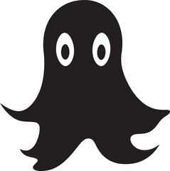 Elf Sized Haunting Charms Petite Black Ghost Symbols Pocket Sized Ghostly Whimsies Delightful Vector Graphics