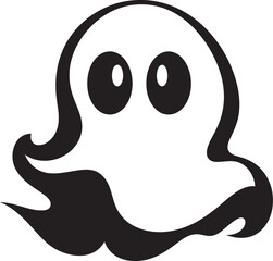 Elf Sized Haunting Charms Petite Black Ghost Symbols Pocket Sized Ghostly Whimsies Delightful Vector Graphics