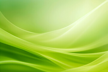 Abstract smooth green waves with a silky and flowing texture.
