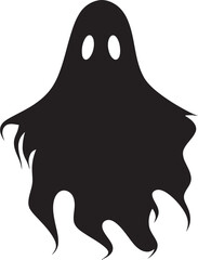 Microscopic Haunting Moments Sweet Black Ghost Symbols Little Ghostly Wonders Mini Vector Designs