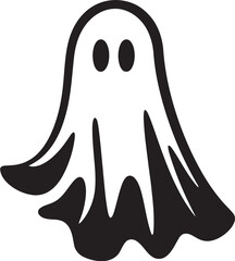 Lilliputian Ghost Gang Playful Black Ghost Symbols Wee Wraith Wonders Mini Ghost Illustrations