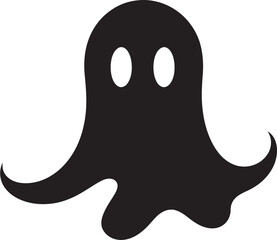 Nano Scale Spectral Beings Tiny Ghost Illustrations Miniature Ghostly Glee Sweet Black Ghost Icons