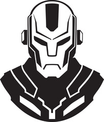 Digital Dynamo Cybernetic Face Icon Techno Titan Vector Cyberrobot Design