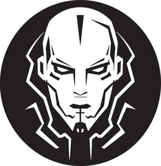 Futuristic Fusion Vector Cybernetic Head Digital Dynamo Futuristic Face Icon
